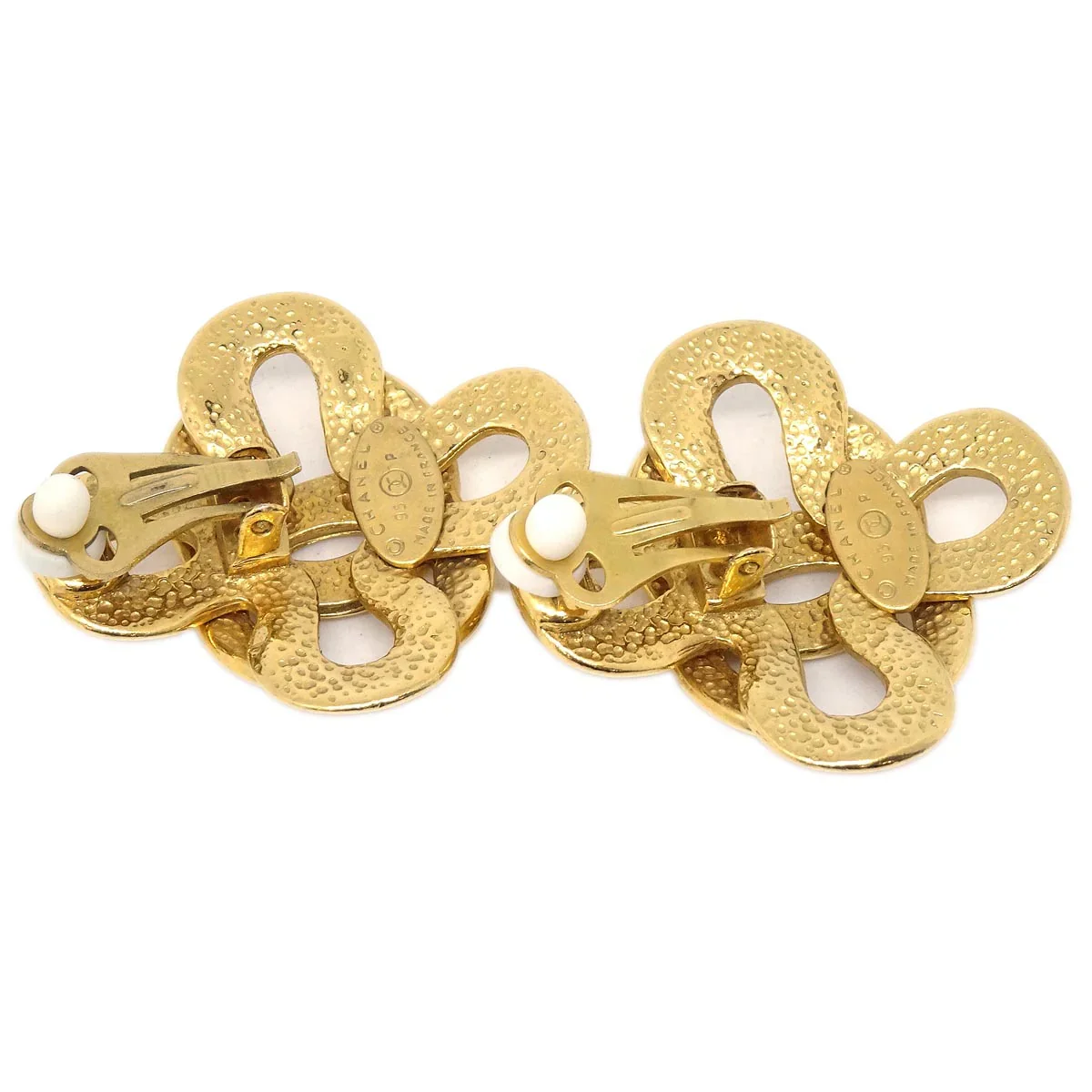 Chanel Gold Earrings Clip-On 95P - Image 3