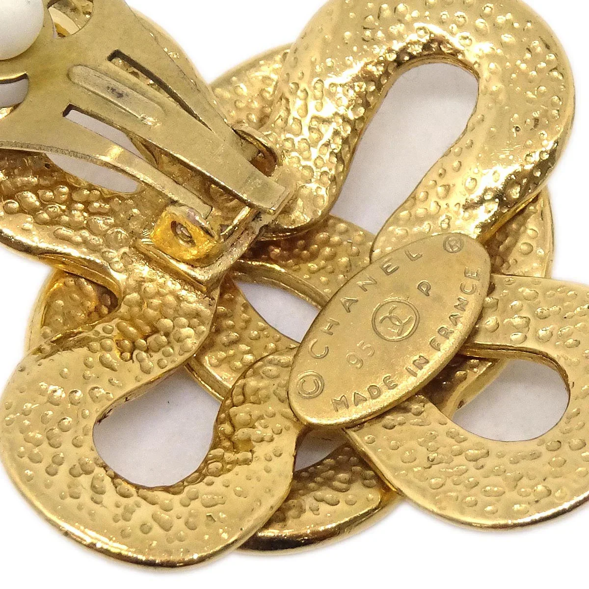 Chanel Gold Earrings Clip-On 95P - Image 4