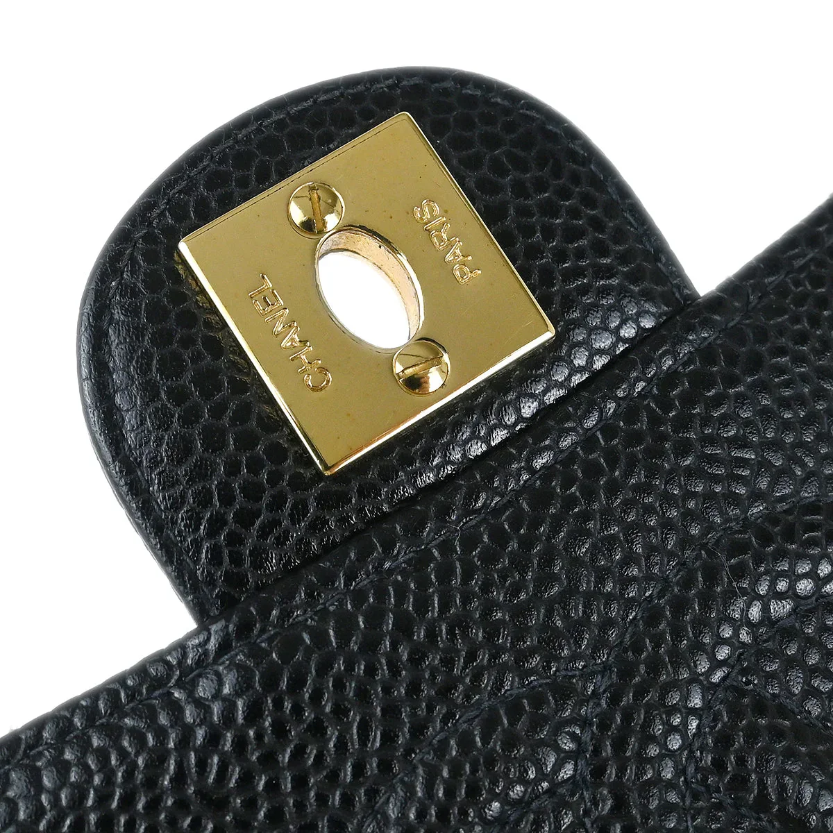 Chanel 2002-2003 Black Caviar Mini Classic Square Flap Shoulder Bag 17 - Image 9