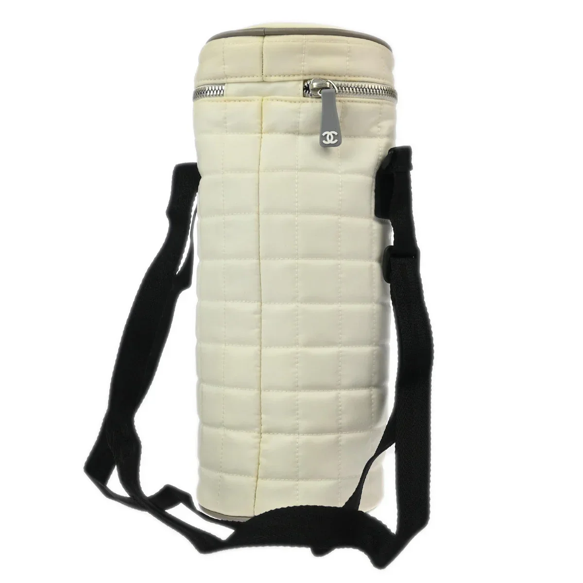 Chanel 2000-2002 White Nylon Sport Line Choco Bar Bottle Holder Shoulder Bag - Image 2