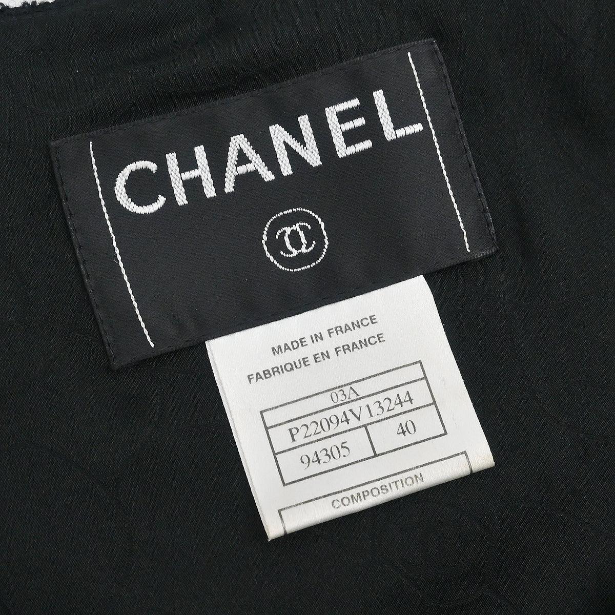 Chanel Collarless Jacket Black #40 - Image 9