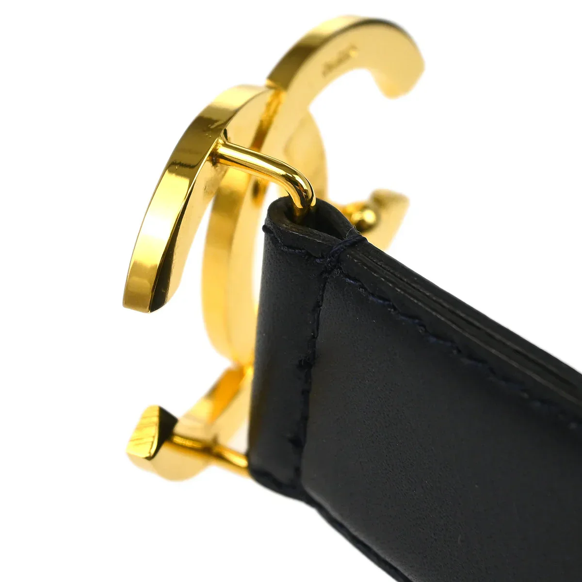 Chanel Navy Calfskin Belt #95/38 Small Good - Image 7