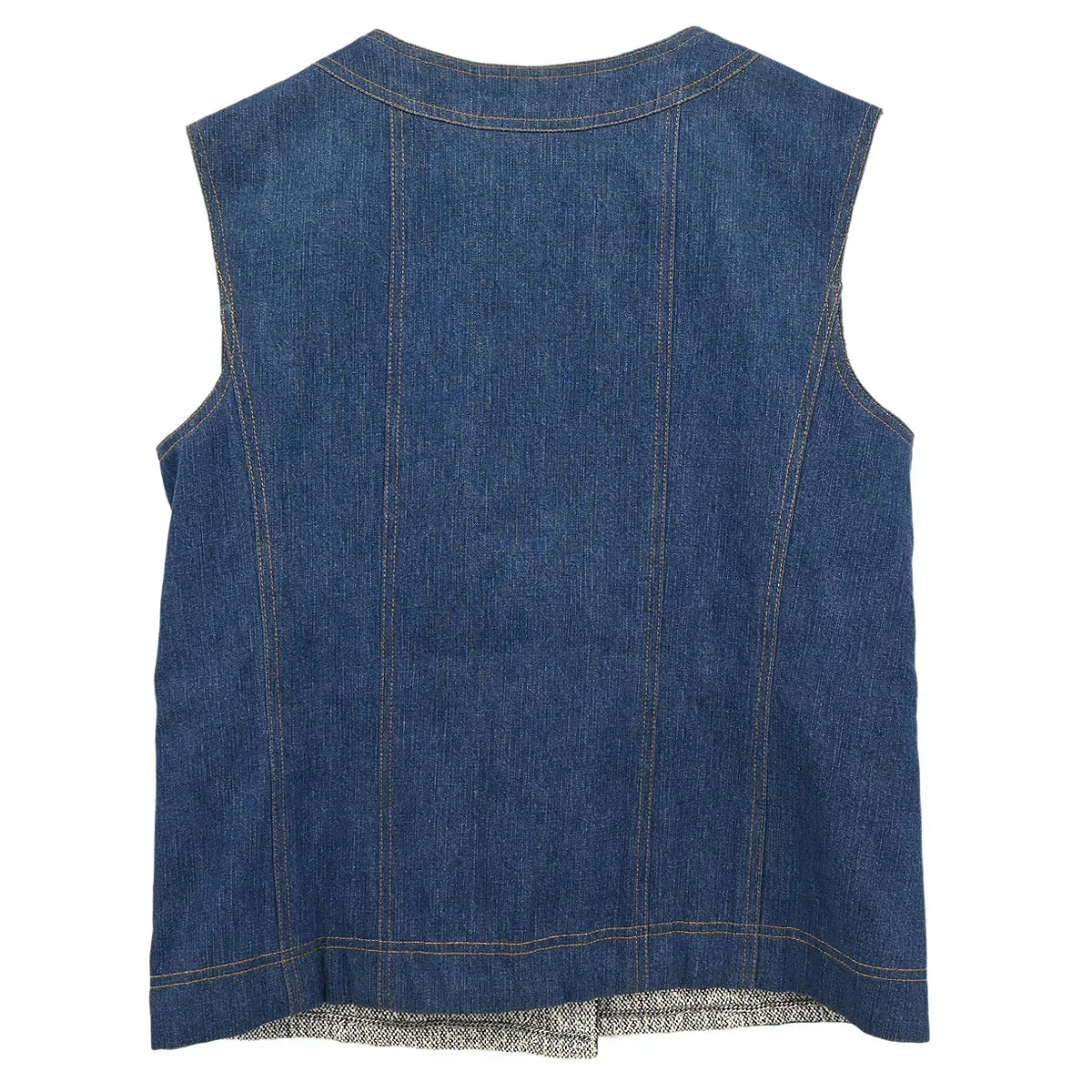 Chanel Sleeveless Vest Denim Jacket Blue #40 - Image 2