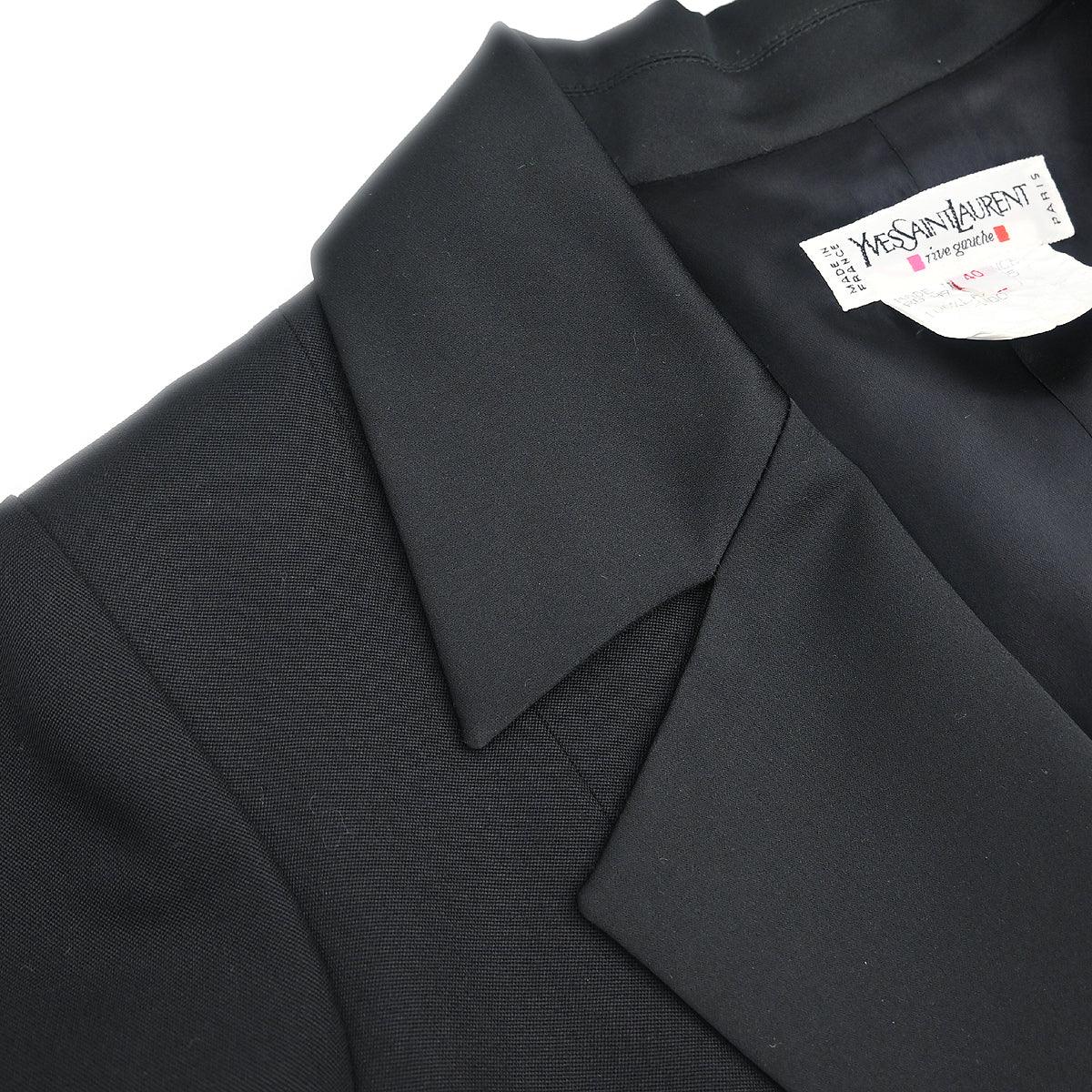 Yves Saint Laurent Single Breasted Jacket Black #40 - Image 4
