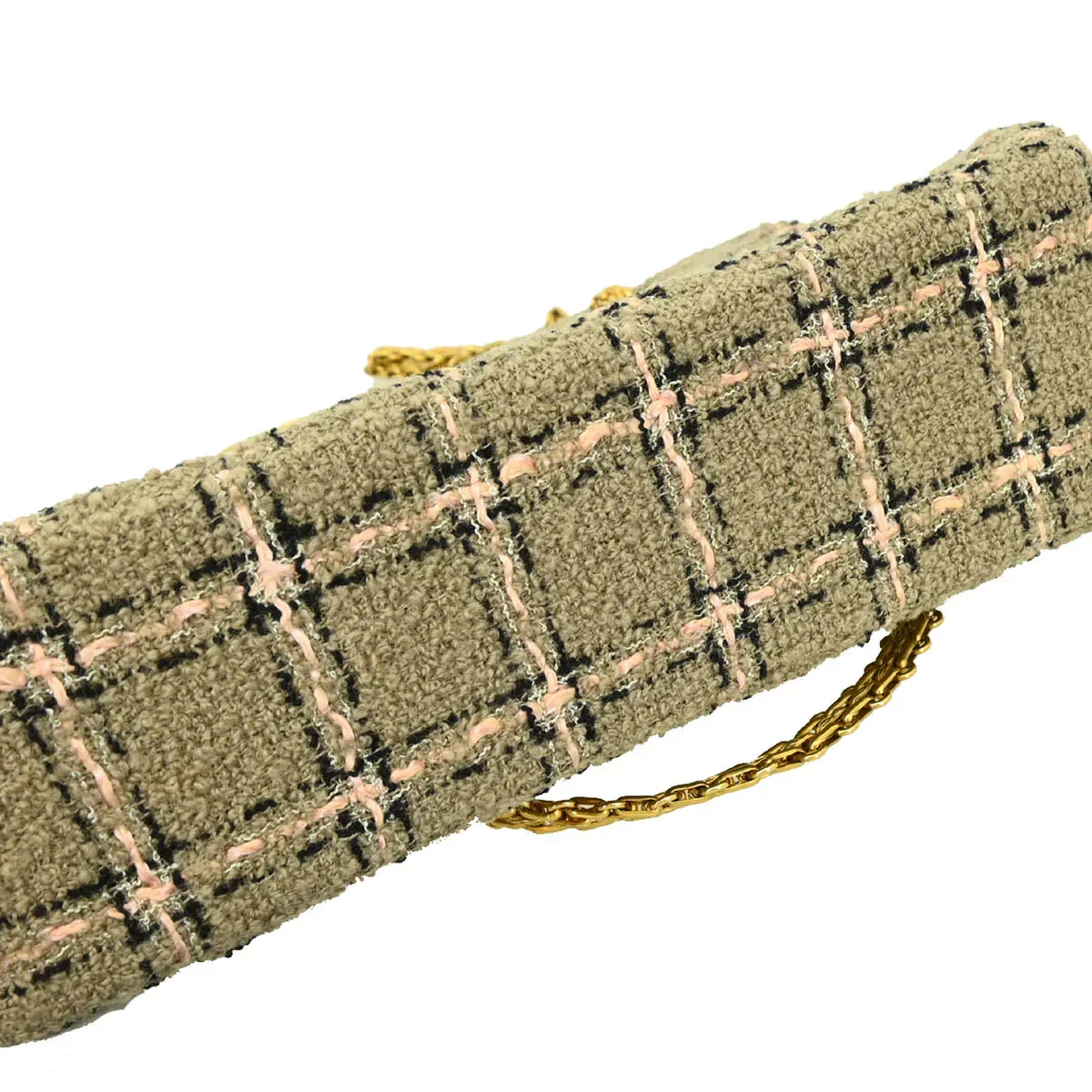 Chanel 1994-1996 Gray Tweed Chain Shoulder Bag - Image 5