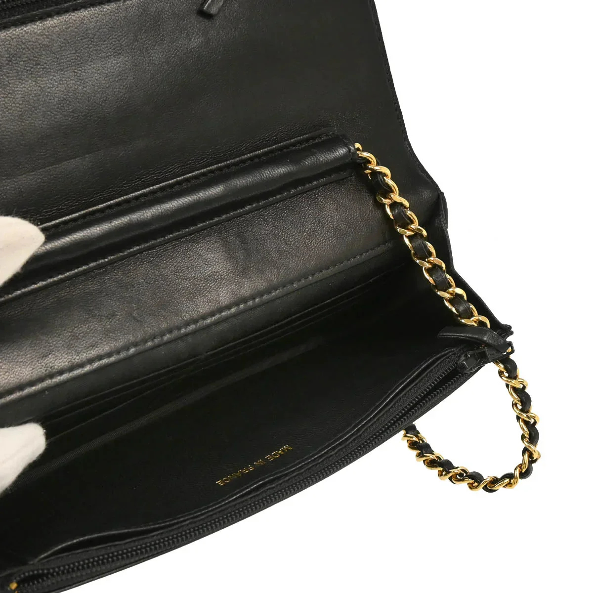 Chanel 2002-2003 Black Caviar Timeless Wallet on Chain WOC - Image 4