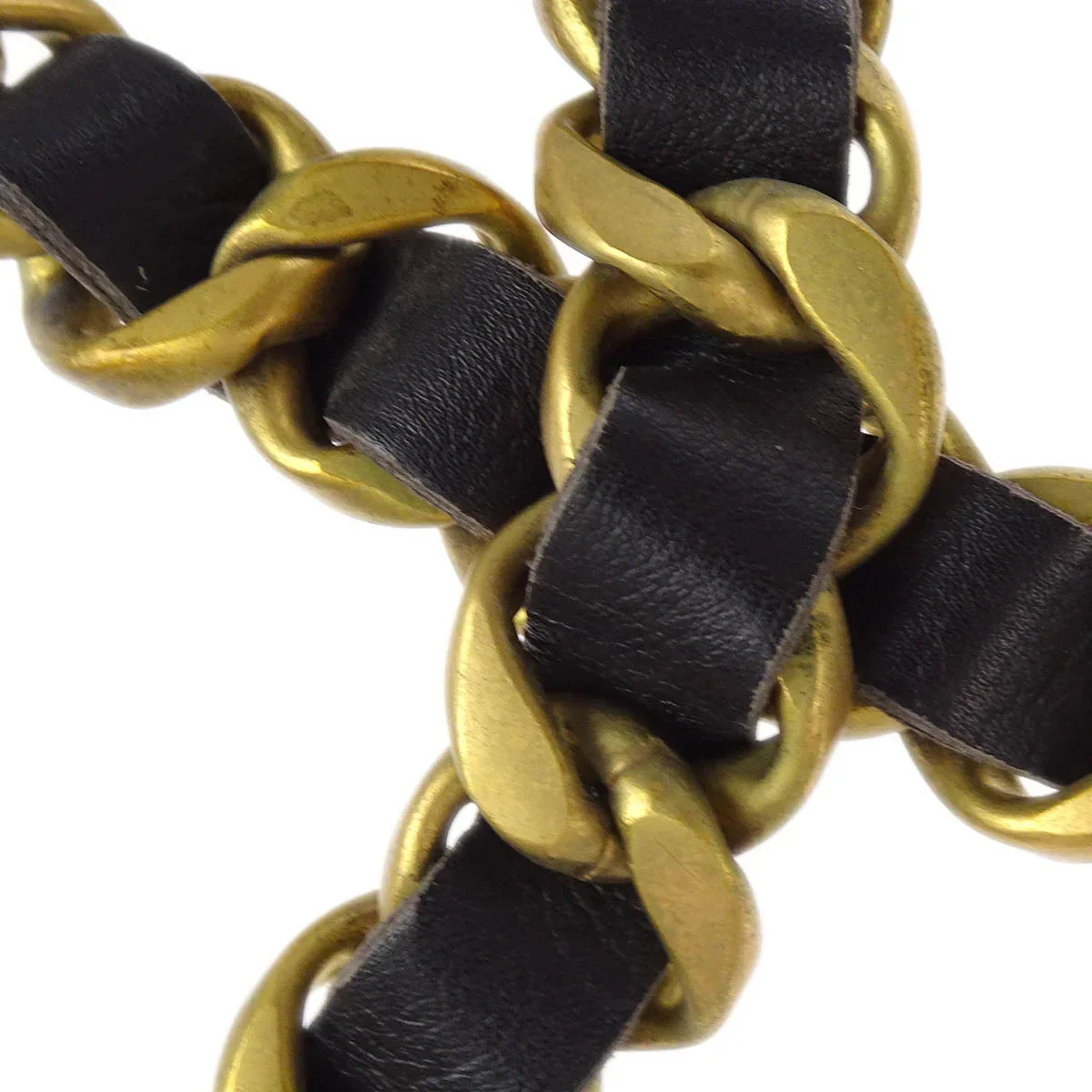 Chanel Gold Black Medallion Chain Belt 94A Small Good - Image 3