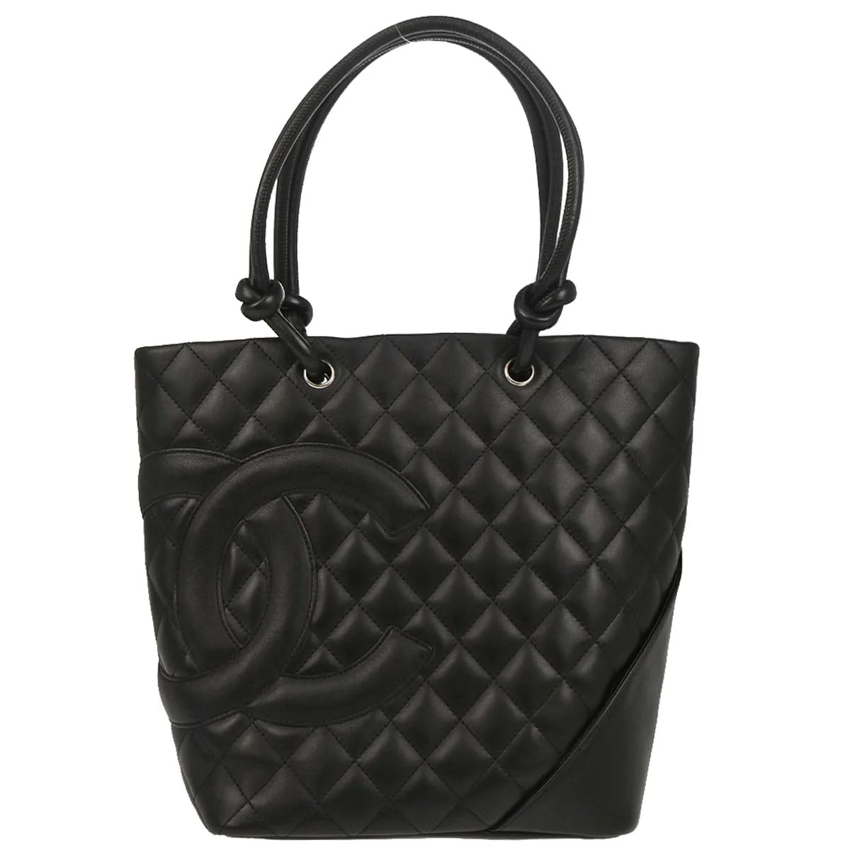 Chanel Black Calfskin Cambon Ligne Tote Handbag
