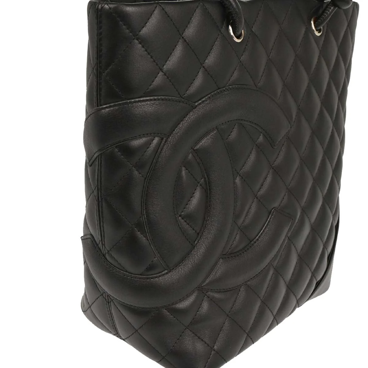Chanel Black Calfskin Cambon Ligne Tote Handbag - Image 3