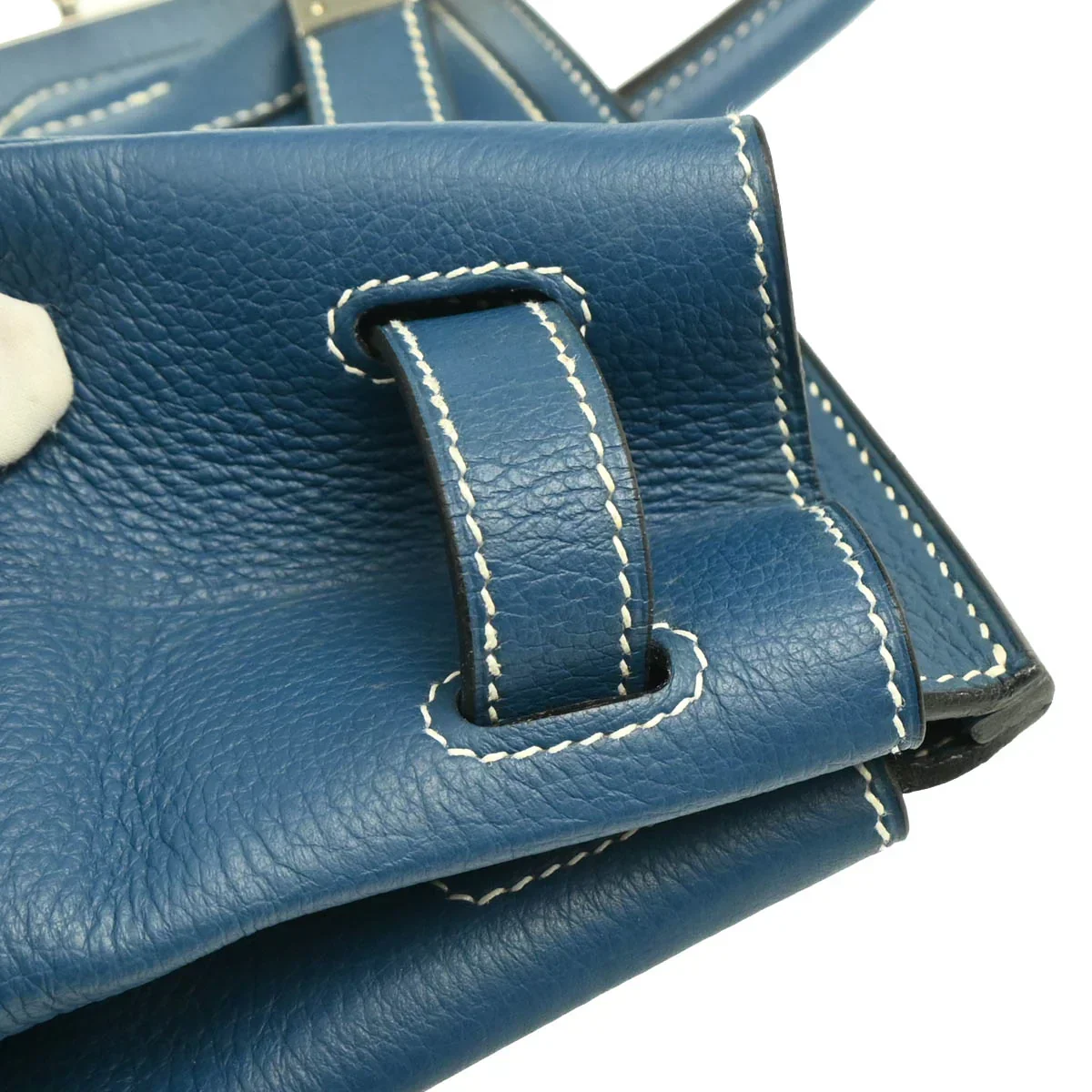 Hermes Blue Taurillon Clemence Birkin 40 Handbag - Image 6