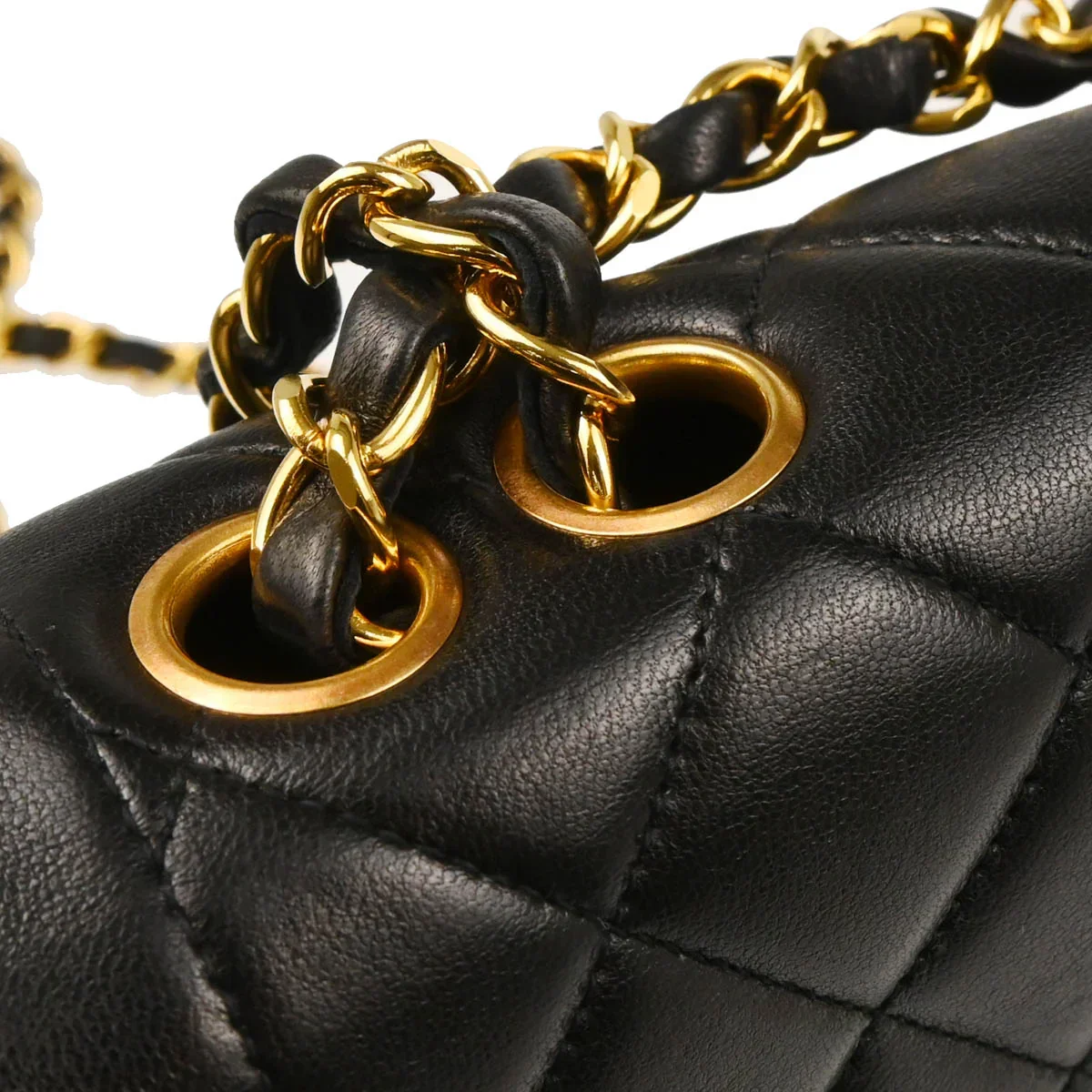 Chanel 1994-1996 Black Lambskin Shoulder Bag - Image 7