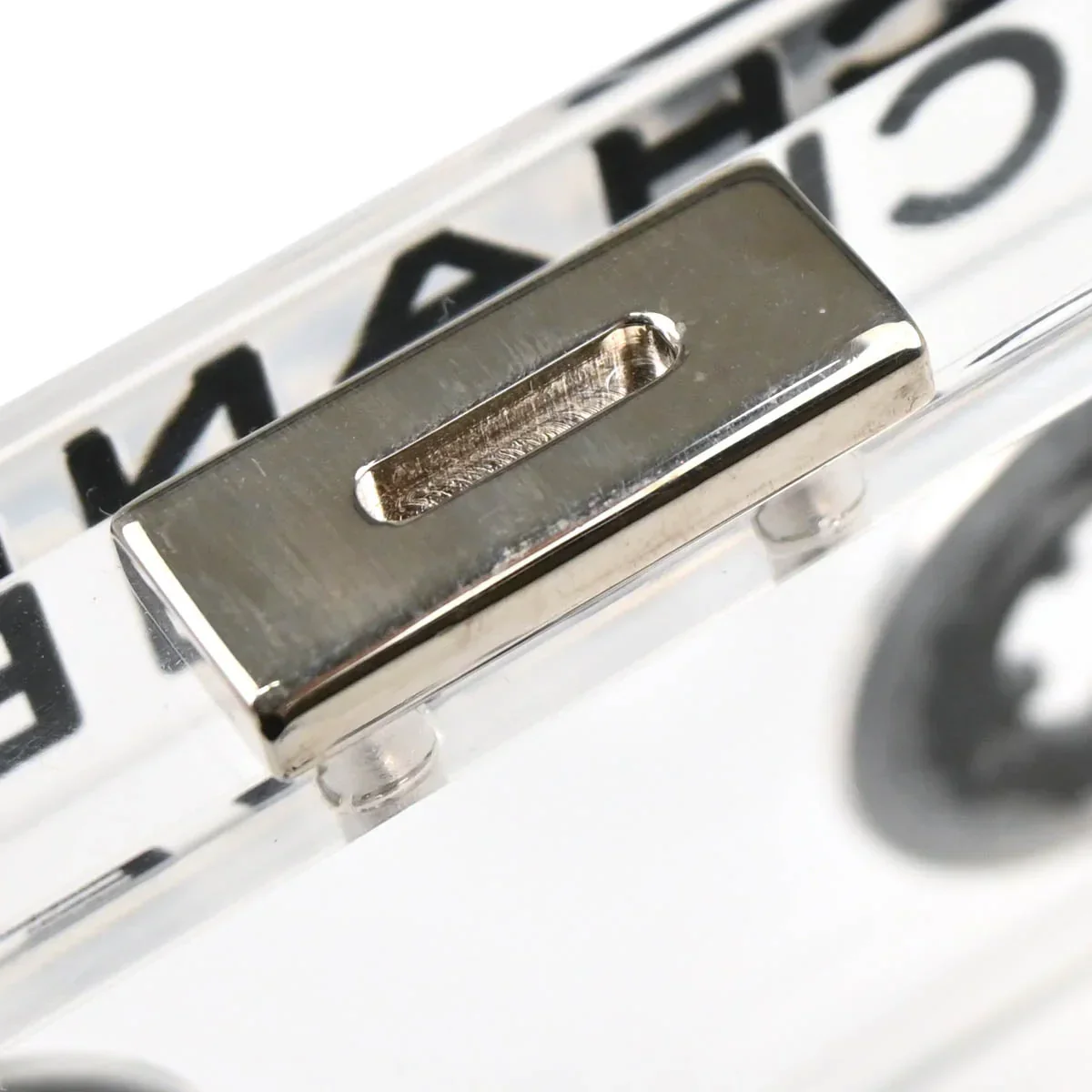 Chanel Clear Acrylic Cassette Tape Clutch Bag - Image 12