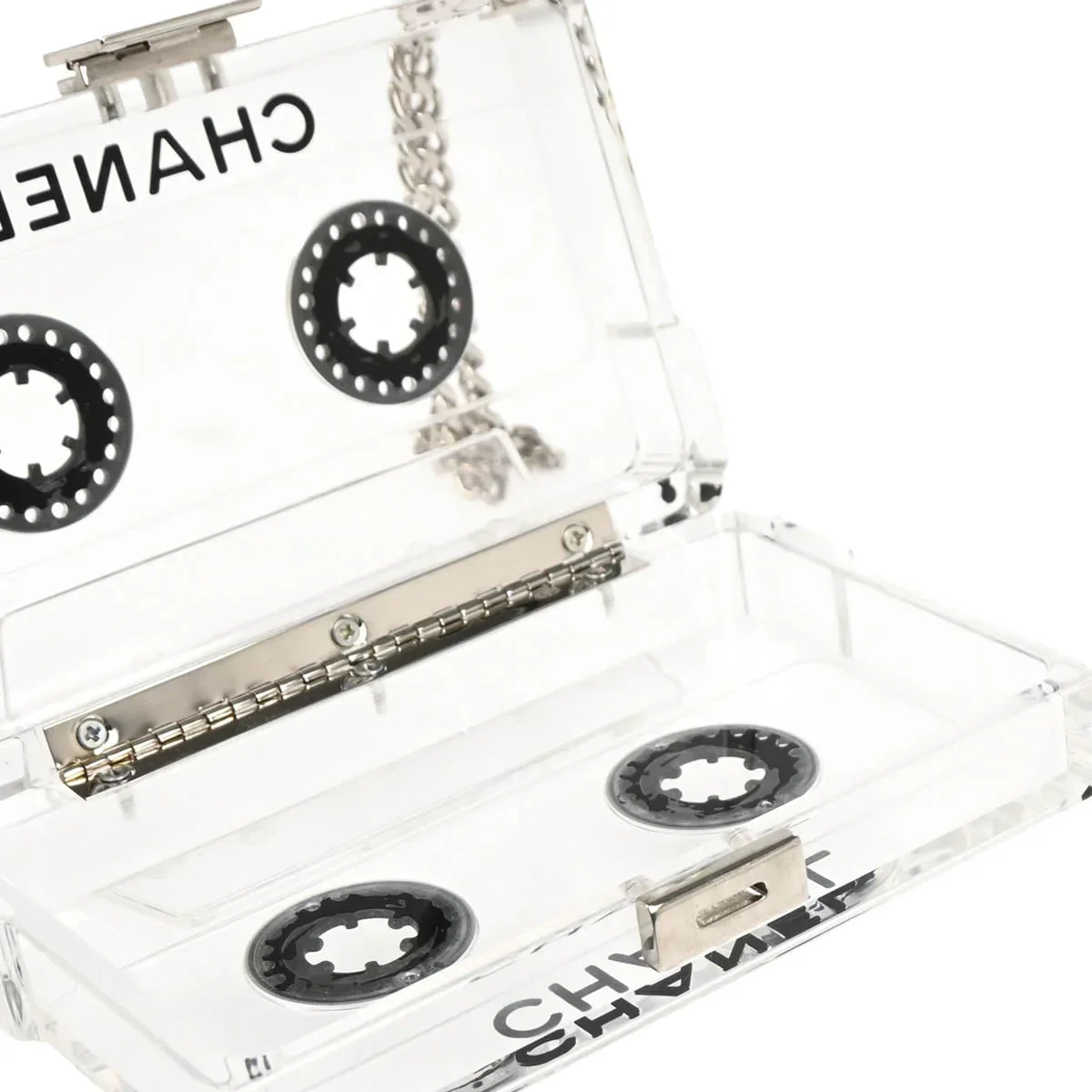 Chanel Clear Acrylic Cassette Tape Clutch Bag - Image 5