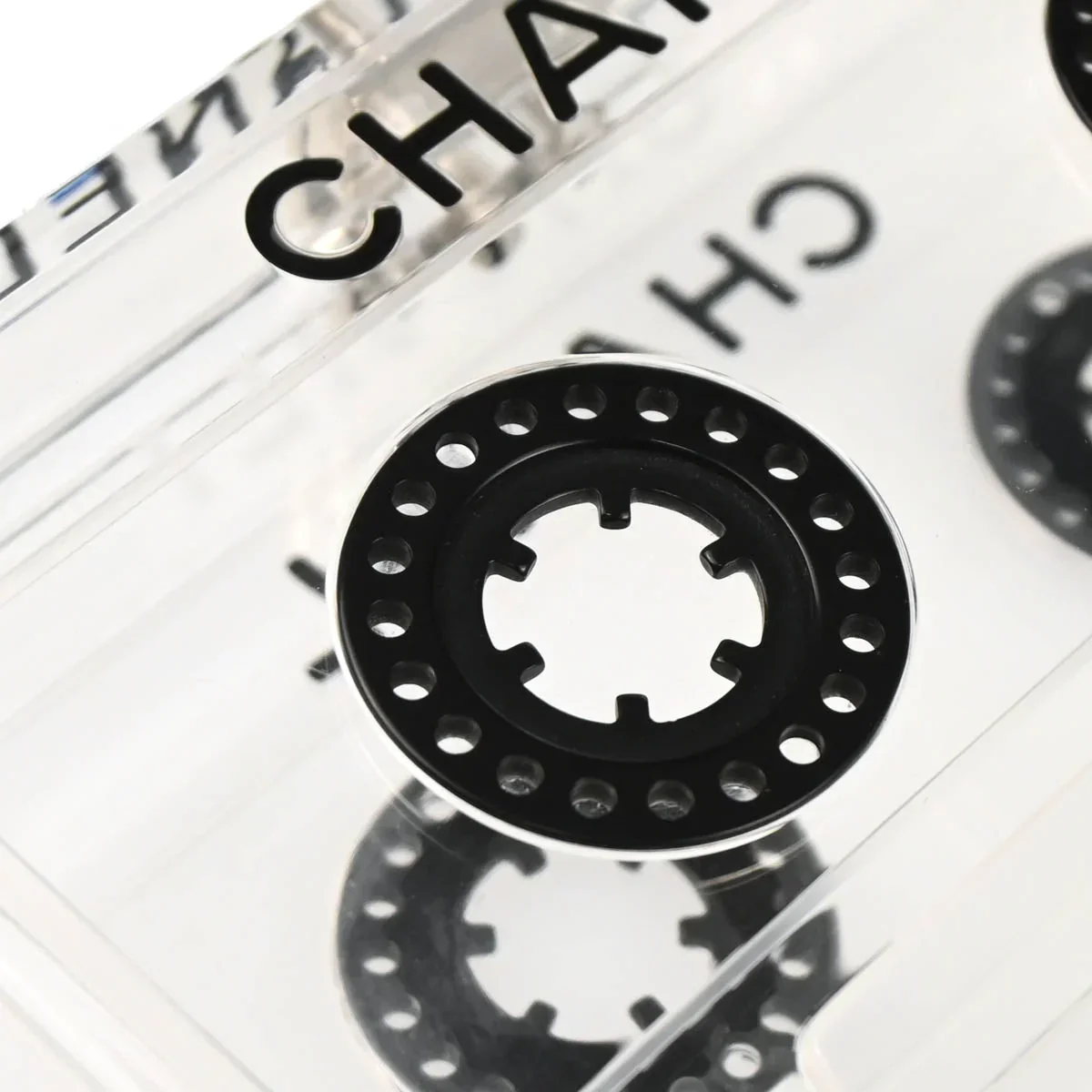 Chanel Clear Acrylic Cassette Tape Clutch Bag - Image 7