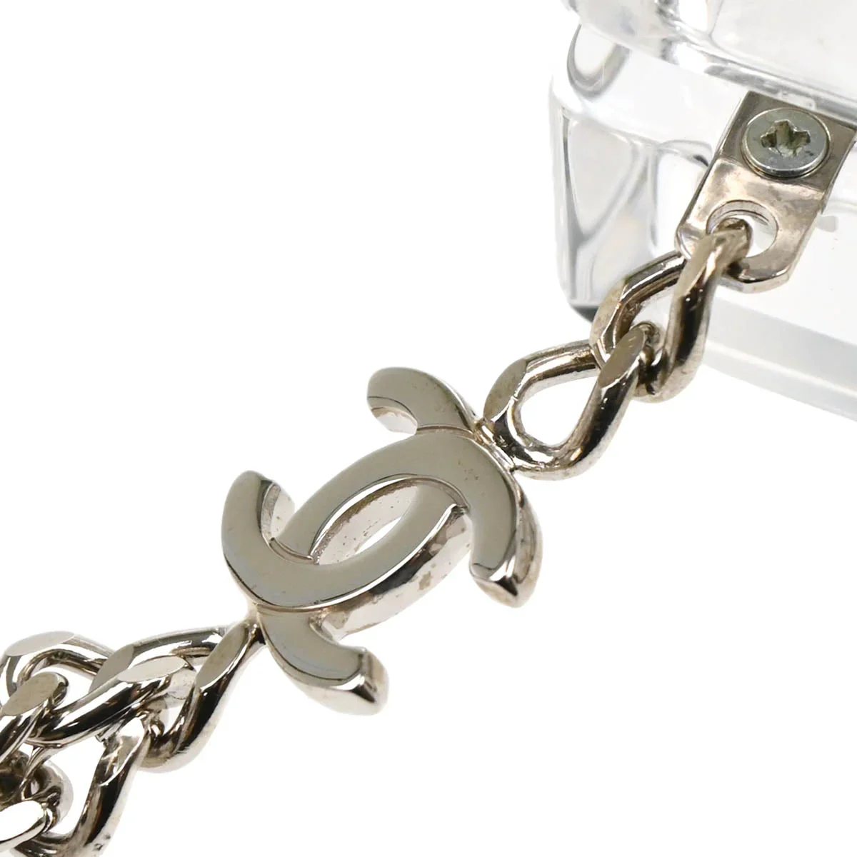 Chanel Clear Acrylic Cassette Tape Clutch Bag - Image 9
