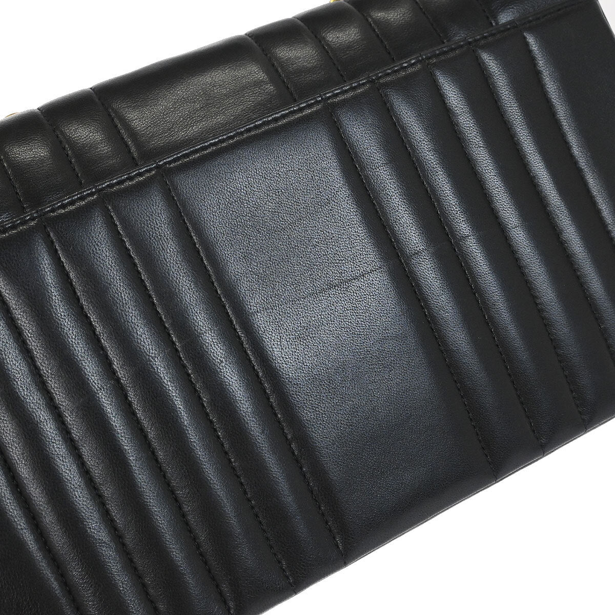 Chanel 1991-1994 Black Lambskin Mademoiselle Single Flap Shoulder Bag - Image 13