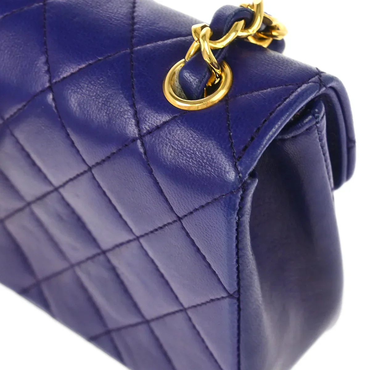 Chanel Purple Lambskin Shoulder Bag - Image 3