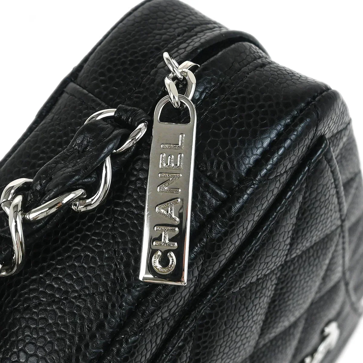 Chanel 2005-2006 Black Caviar Camera Bag - Image 6