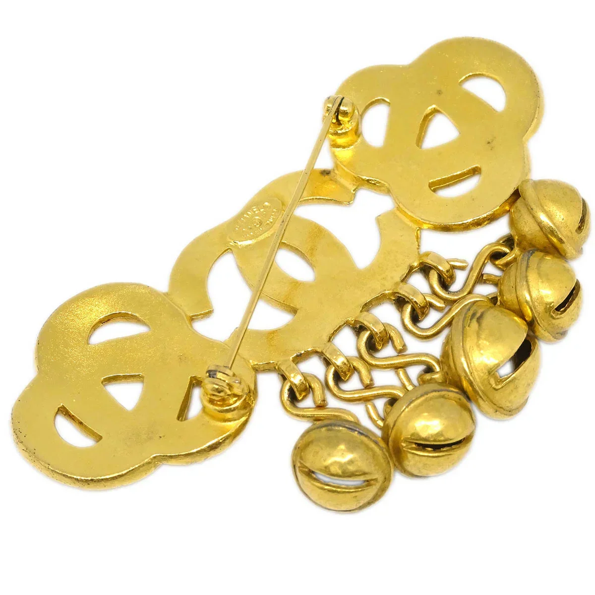 Chanel Bell CC Brooch Pin Gold 95P - Image 2