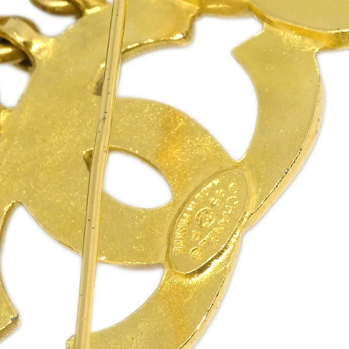 Chanel Bell CC Brooch Pin Gold 95P - Image 3
