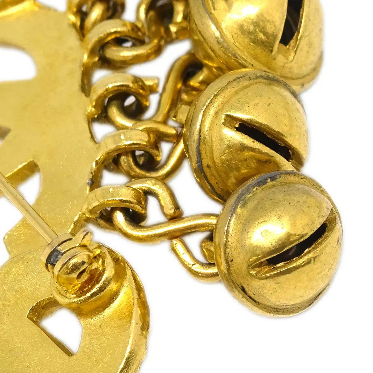 Chanel Bell CC Brooch Pin Gold 95P - Image 4