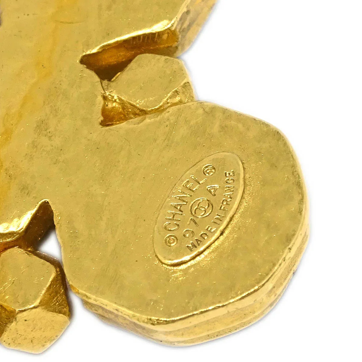 Chanel Rhombus Brooch Pin Gold 97A - Image 4