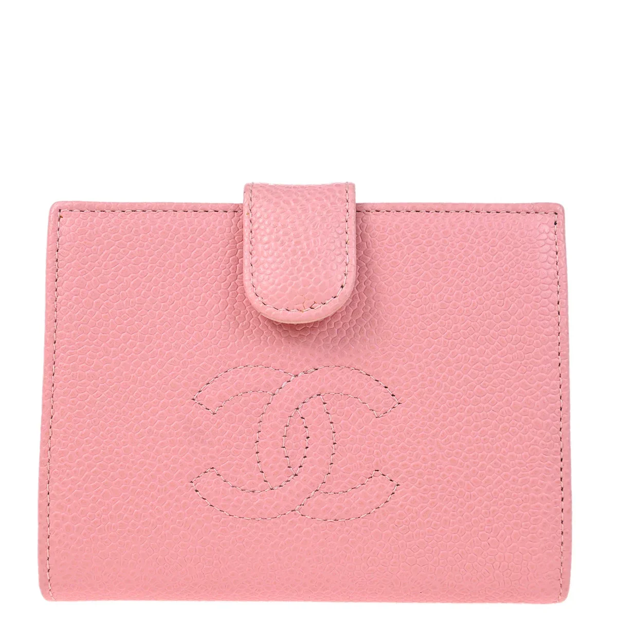 Chanel Pink Caviar Bifold Wallet Purse