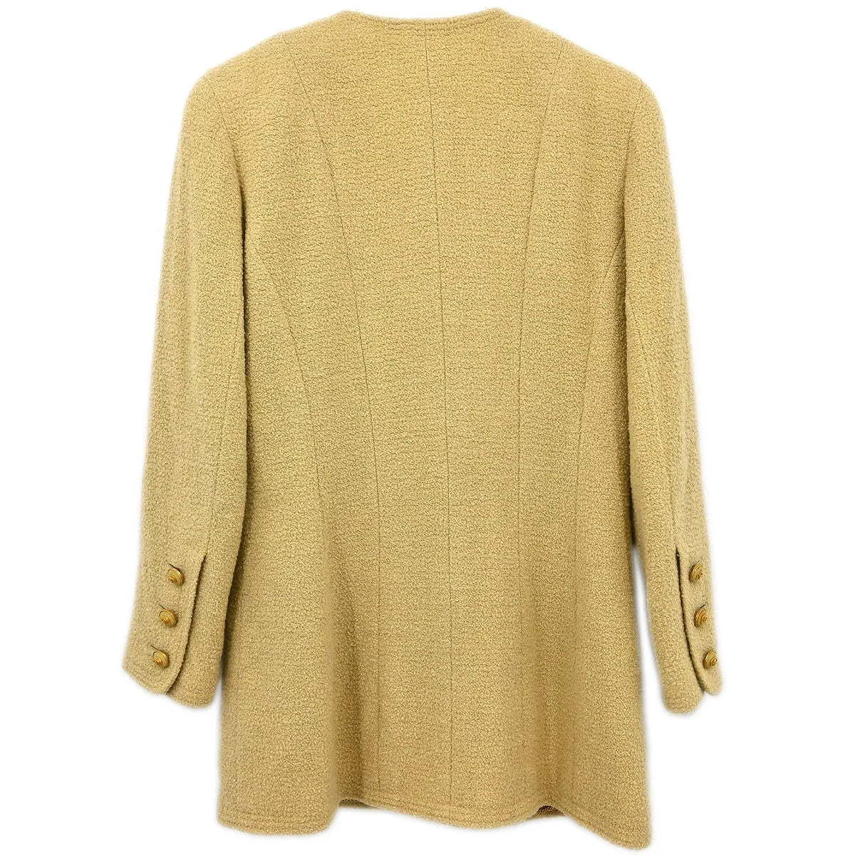 Chanel Collarless Jacket Beige - Image 2