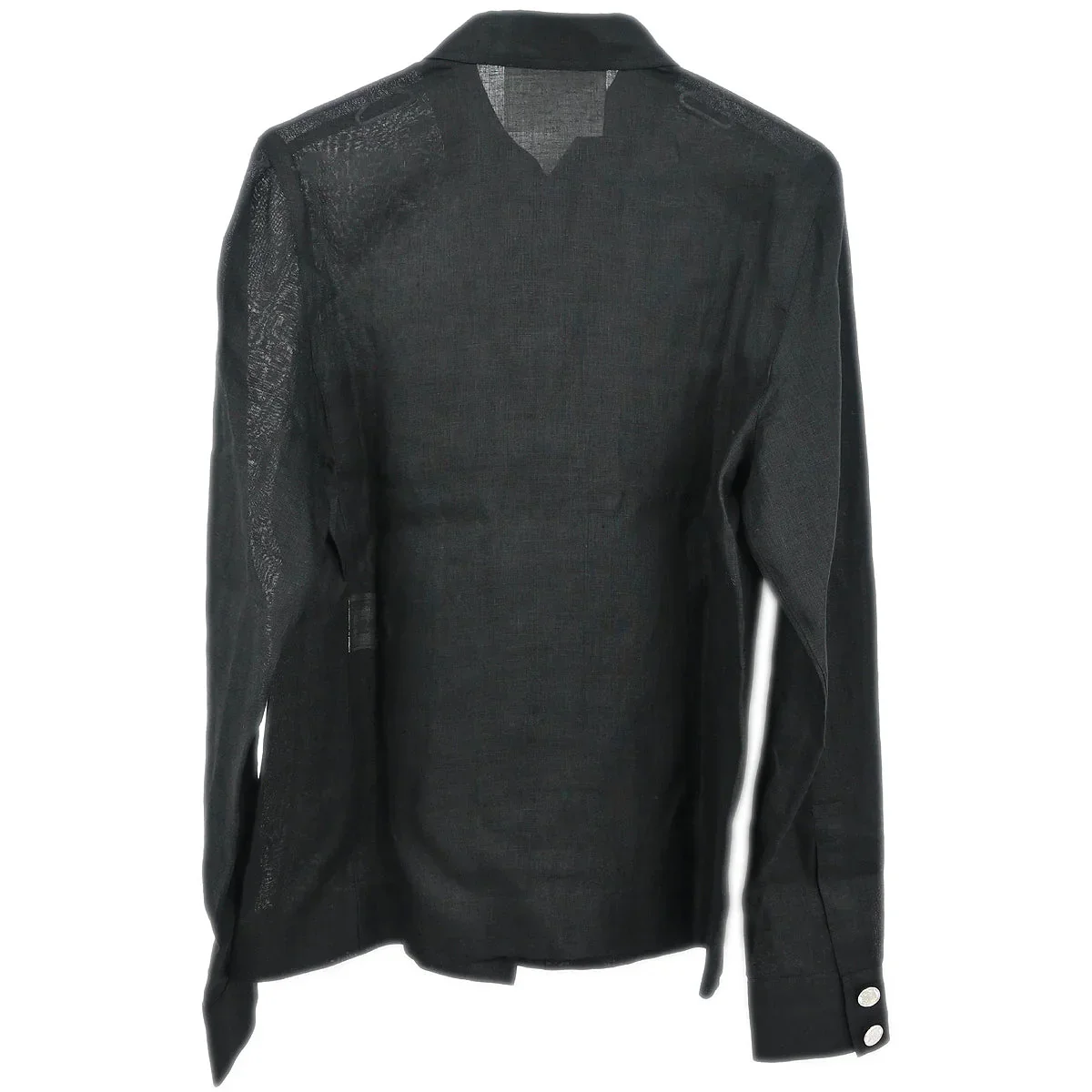 Chanel Blouse Sheer Shirt Black #40 - Image 2