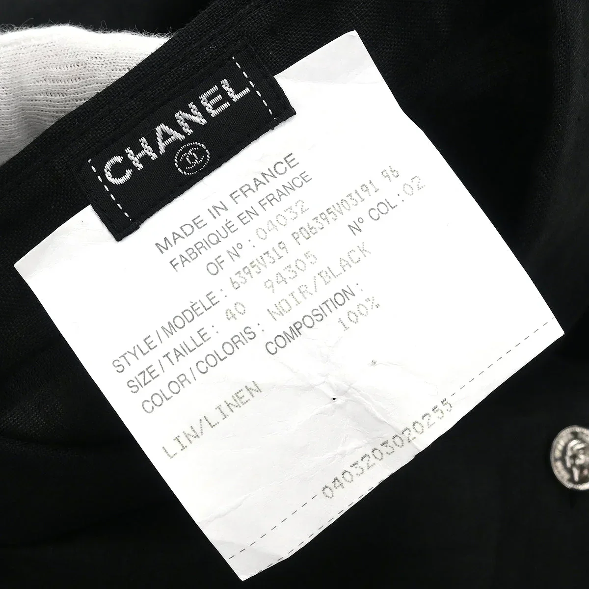 Chanel Blouse Sheer Shirt Black #40 - Image 9