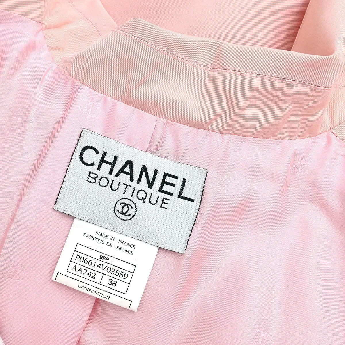 Chanel 1996 Single Breasted Coat Pink #38 - Image 9