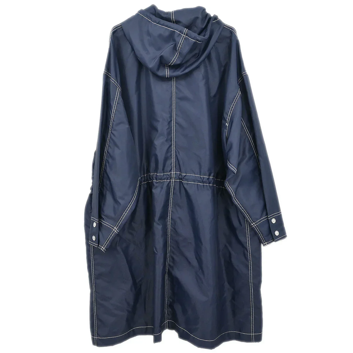 Chanel Zip Up Coat Navy - Image 2