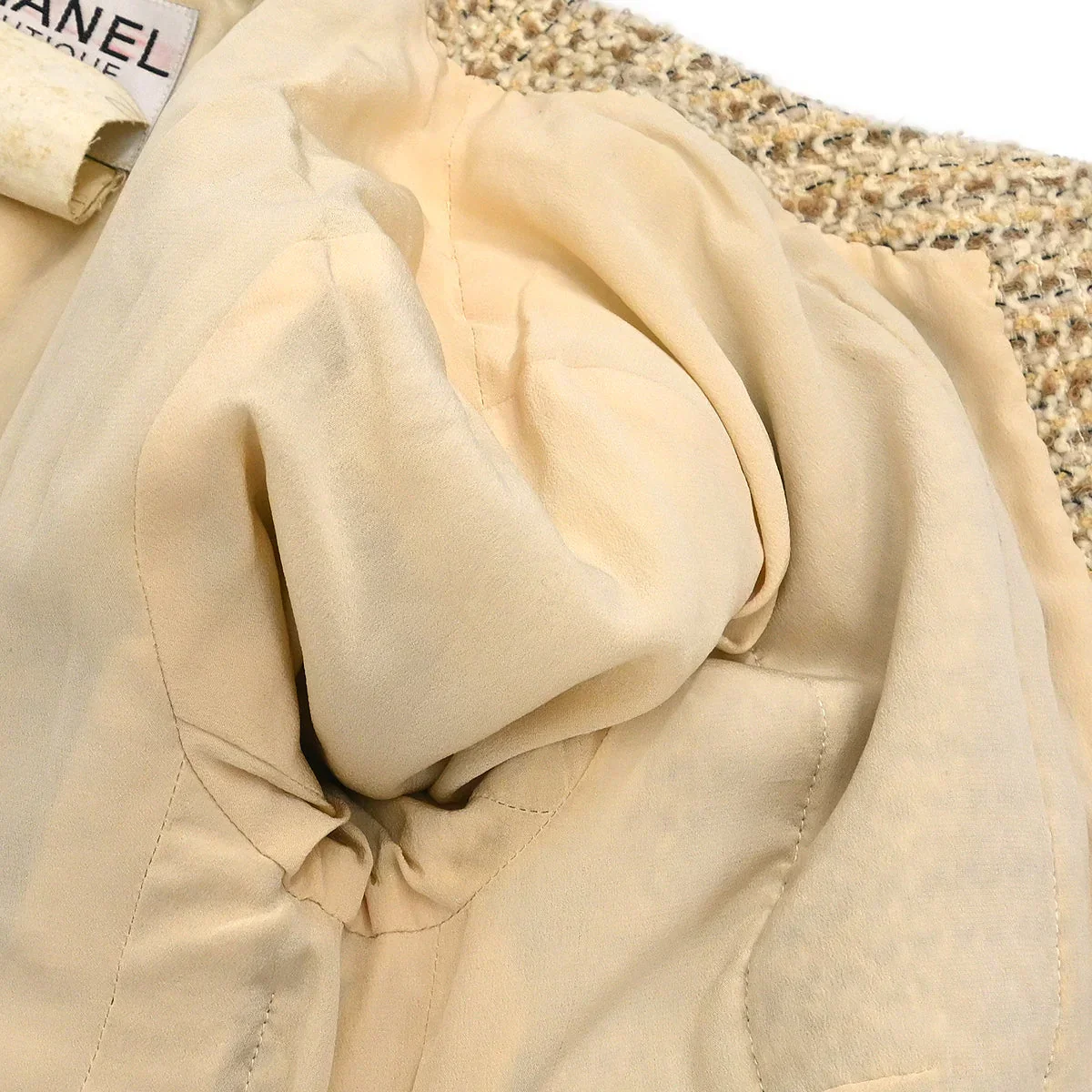 Chanel Setup Suit Jacket Skirt Beige #36 - Image 7