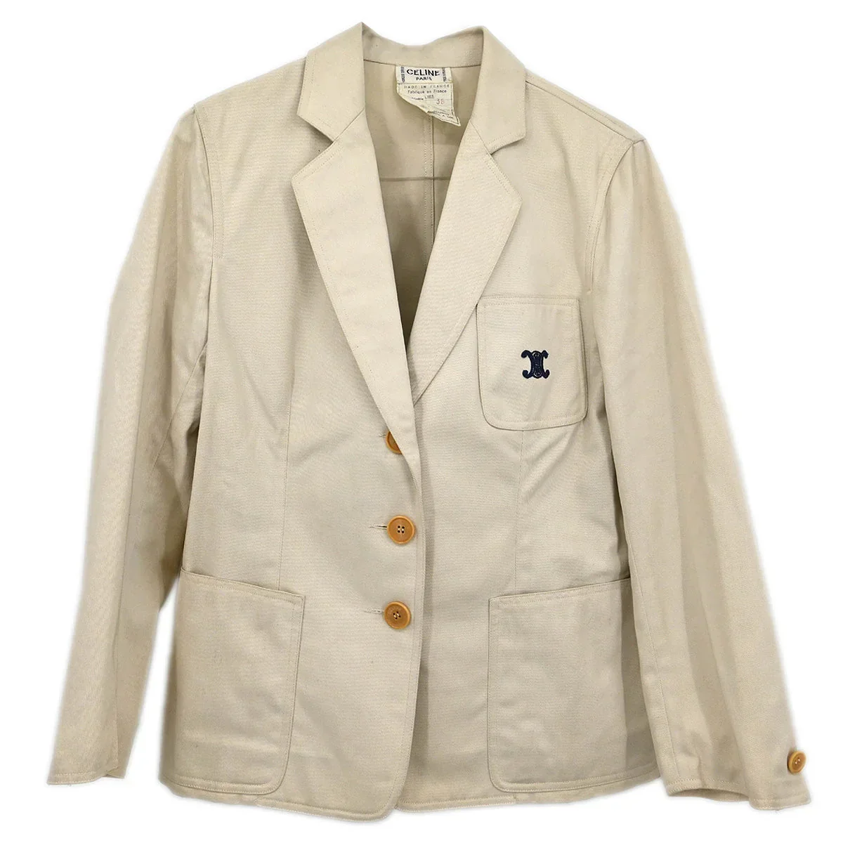 Celine Single Breasted Jacket Off-white #38