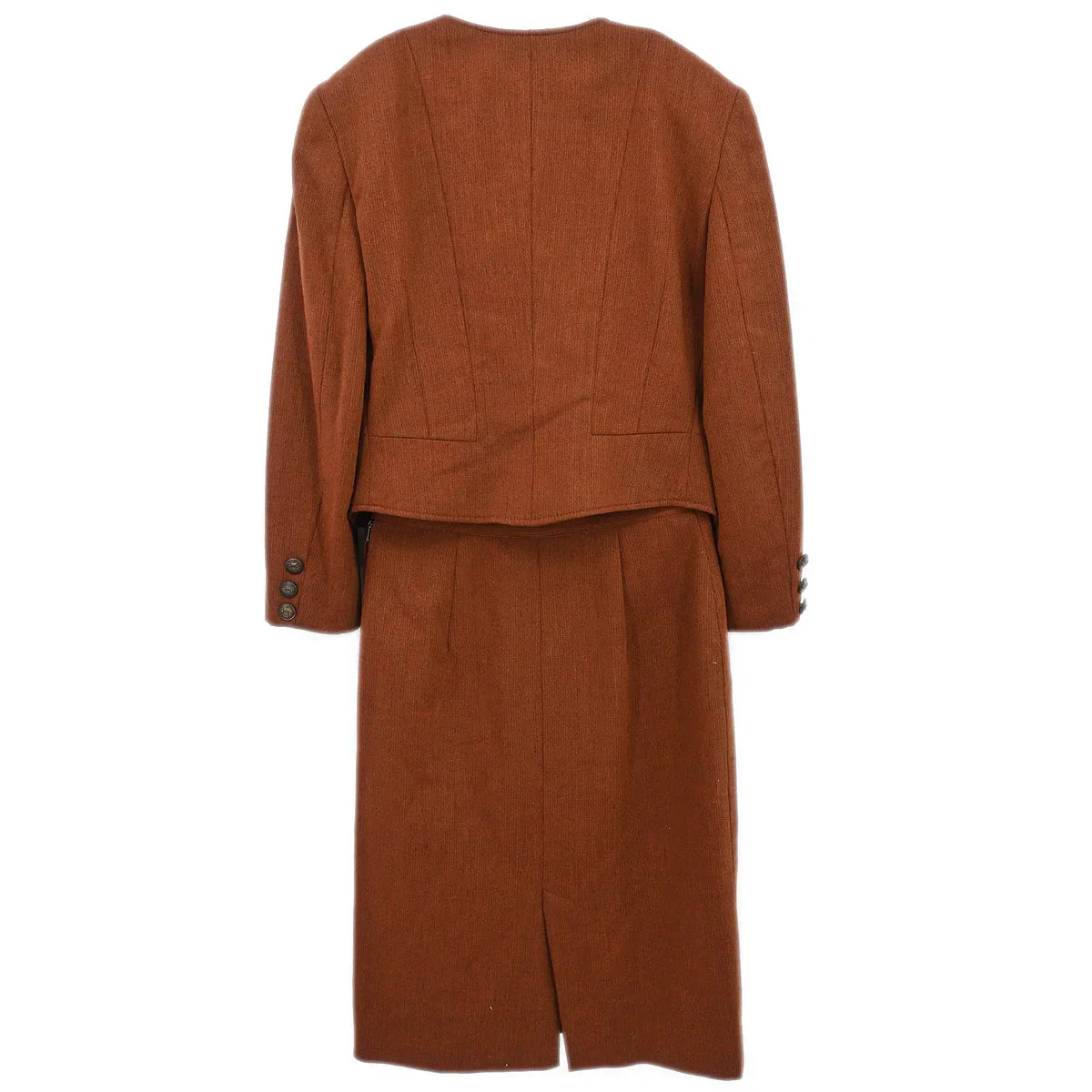 Gucci Setup Suit Jacket Skirt Brown #42 - Image 2