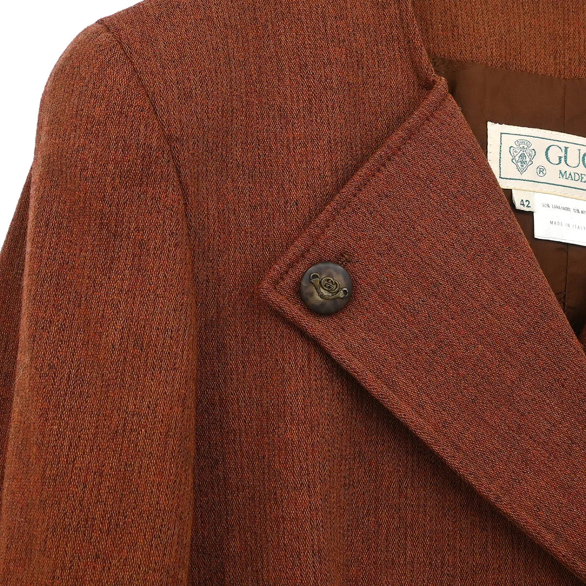Gucci Setup Suit Jacket Skirt Brown #42 - Image 4