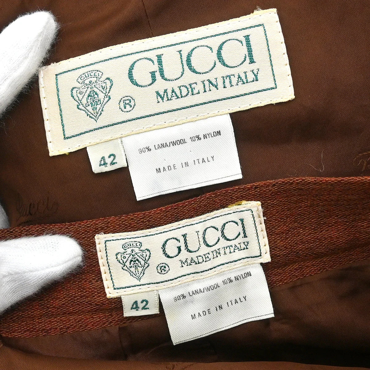 Gucci Setup Suit Jacket Skirt Brown #42 - Image 9