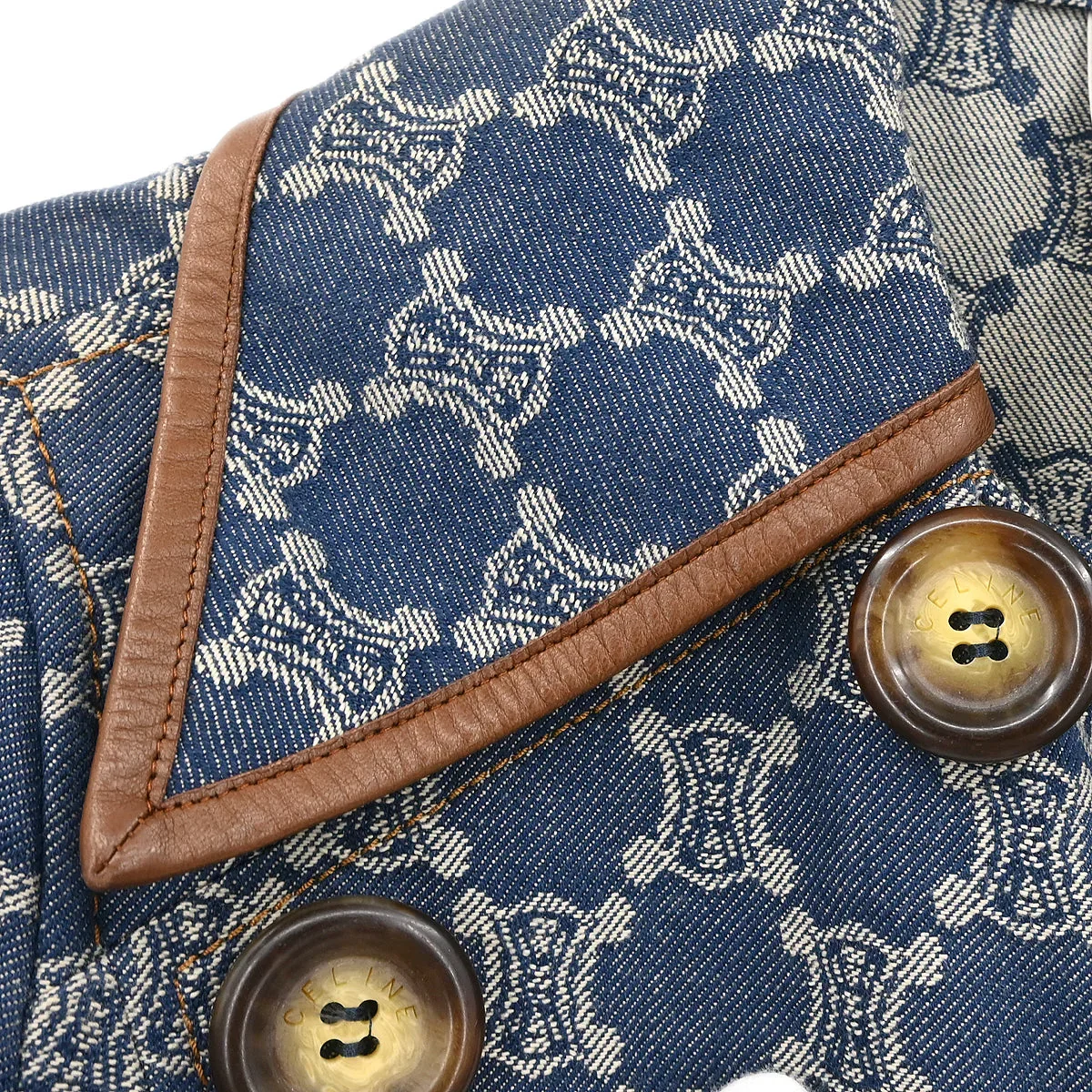 Celine Double Breasted Jacket Denim Macadam Indigo #42 - Image 3
