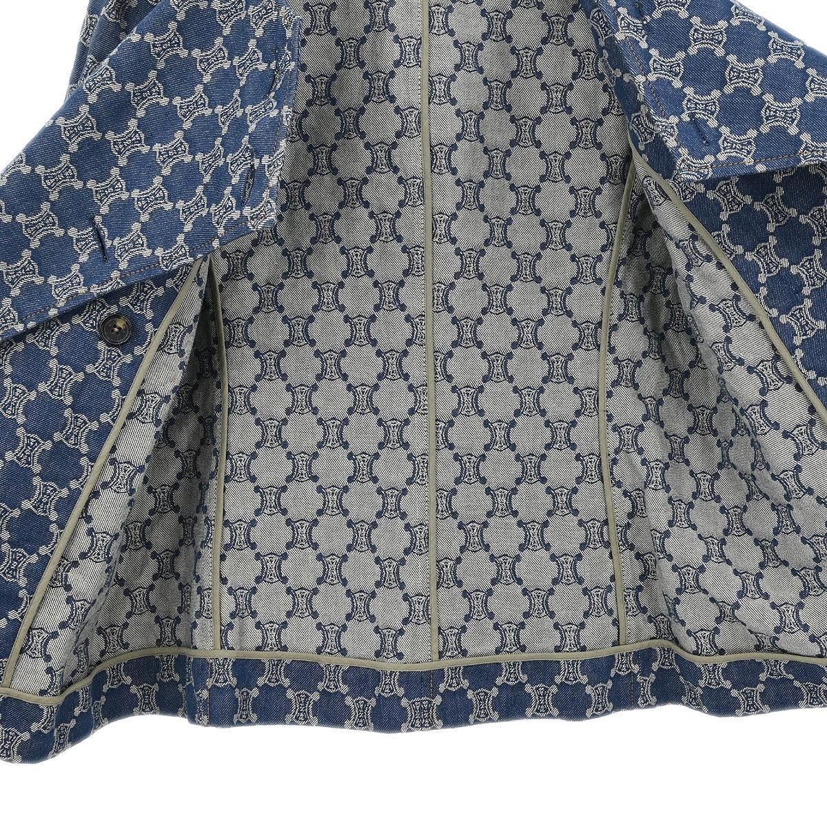 Celine Double Breasted Jacket Denim Macadam Indigo #42 - Image 6