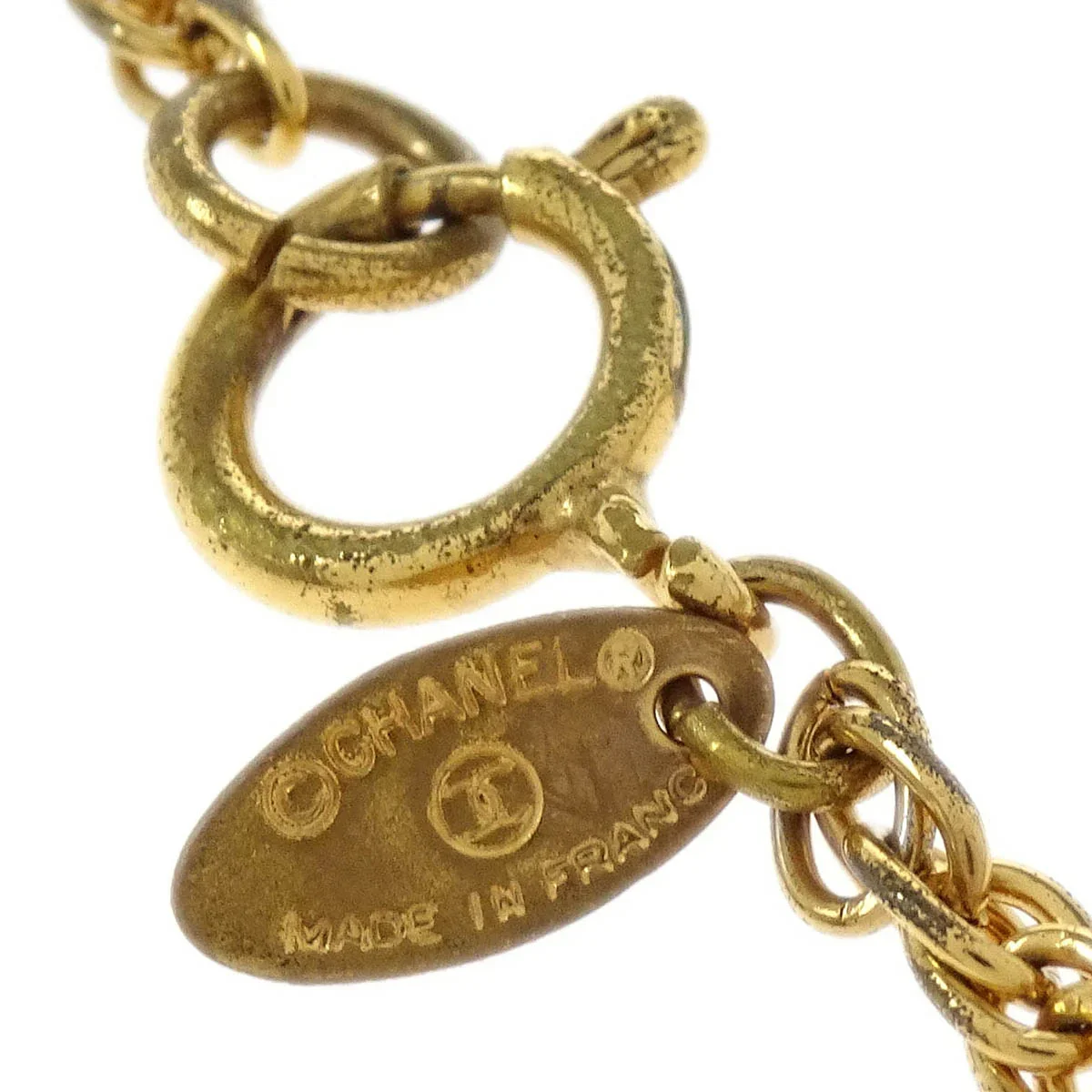 Chanel Gold CC Chain Pendant Necklace - Image 4