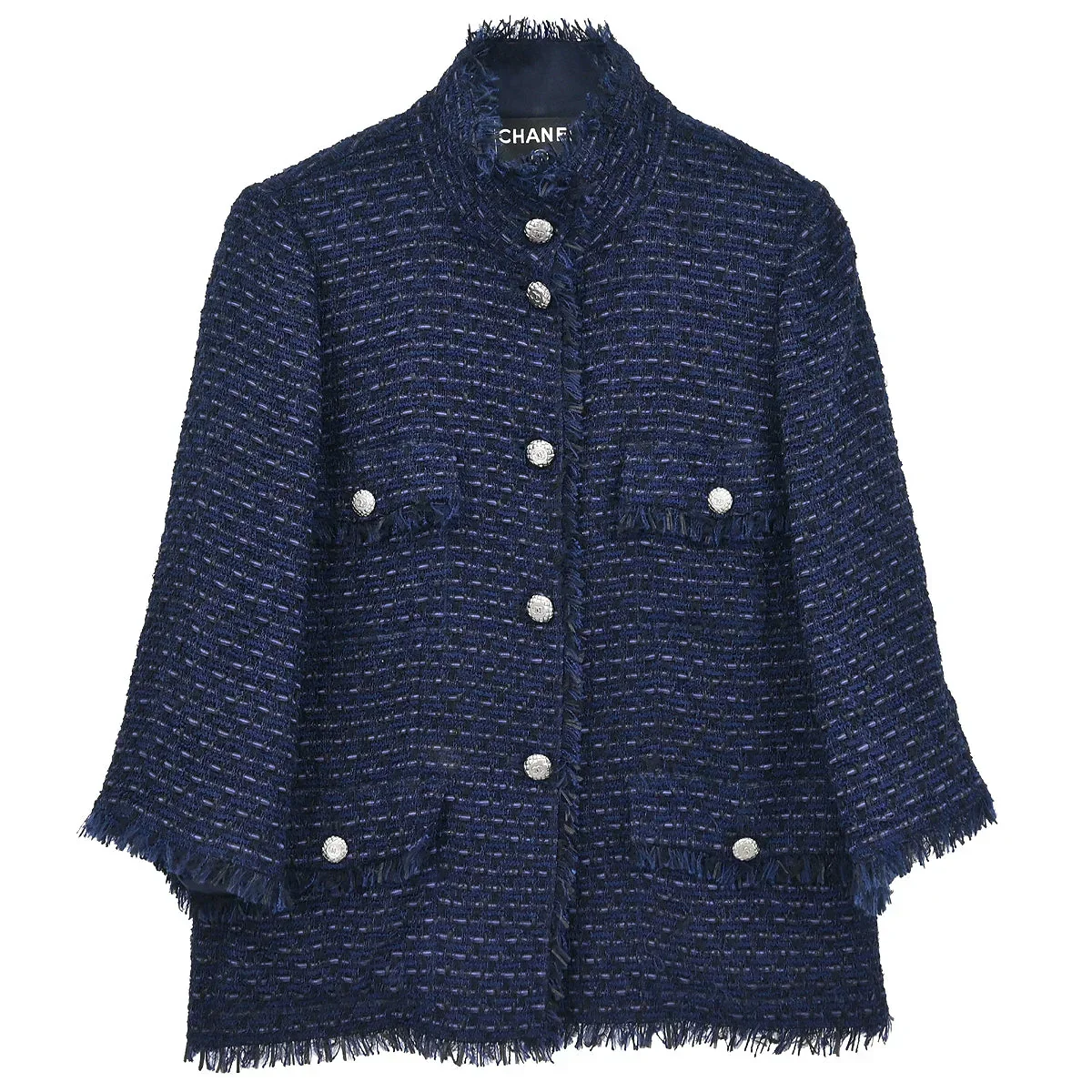 Chanel 2006 Single Breasted Jacket Navy #38