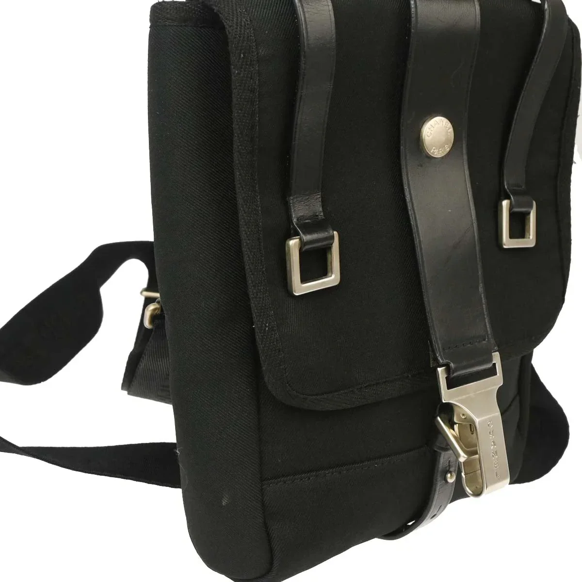 Chanel Black Canvas Sport Line Shoulder Bag - Image 3