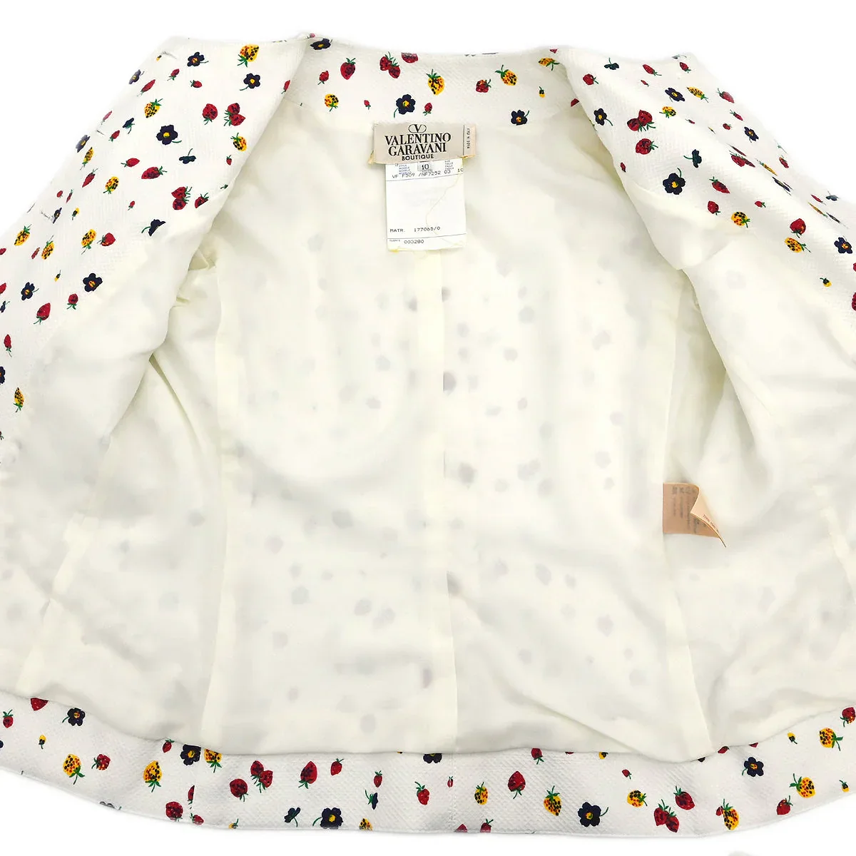 Valentino Garavani Setup Suit Jacket Skirt White #37 - Image 6