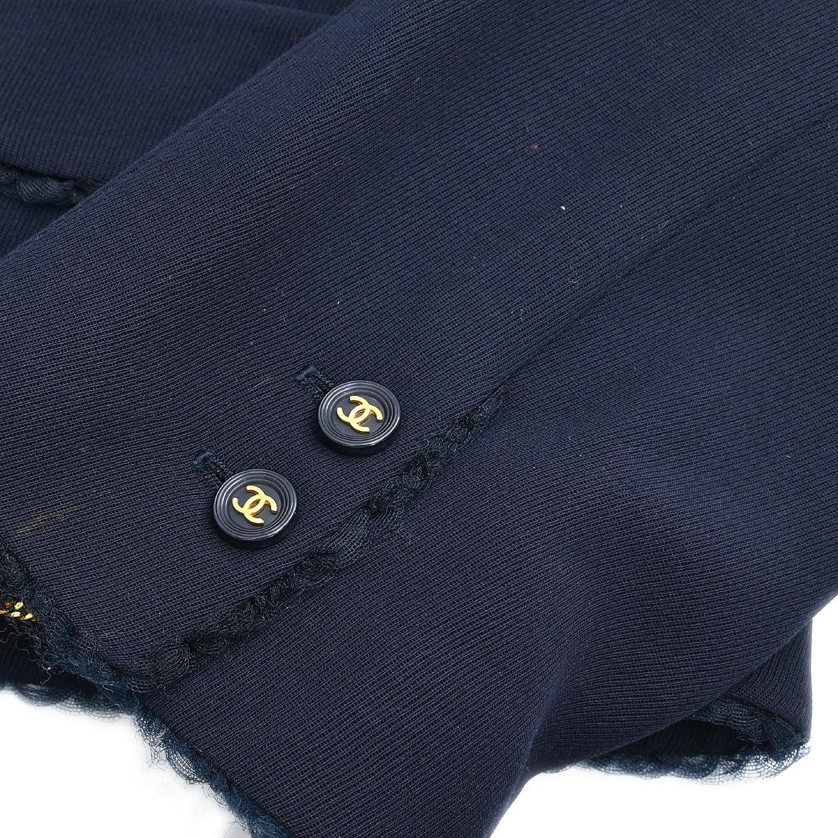 Chanel 1995 Setup Jacket Pants Navy #44 - Image 4