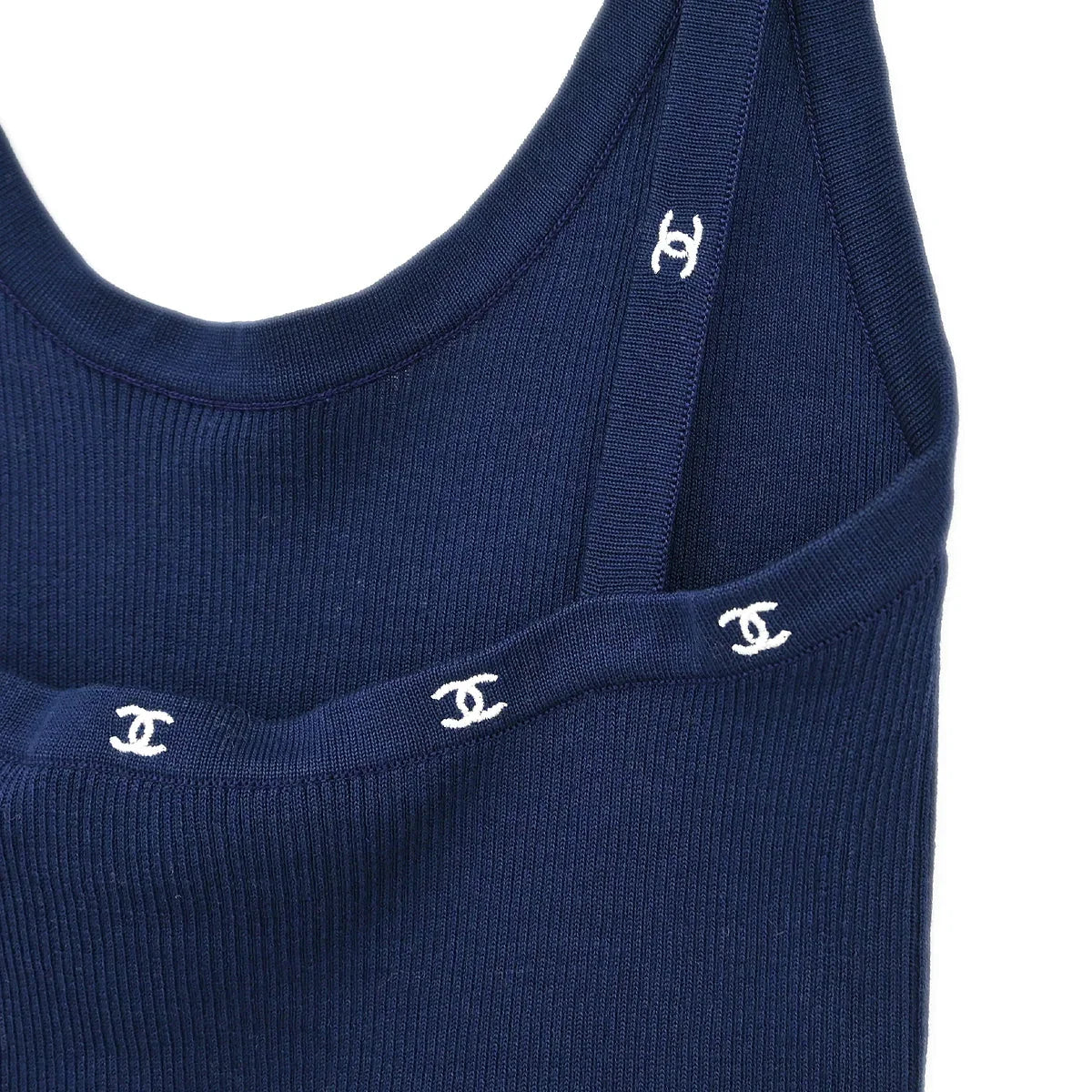 Chanel 1996 Sleeveless Top Camisole Navy #44 - Image 4
