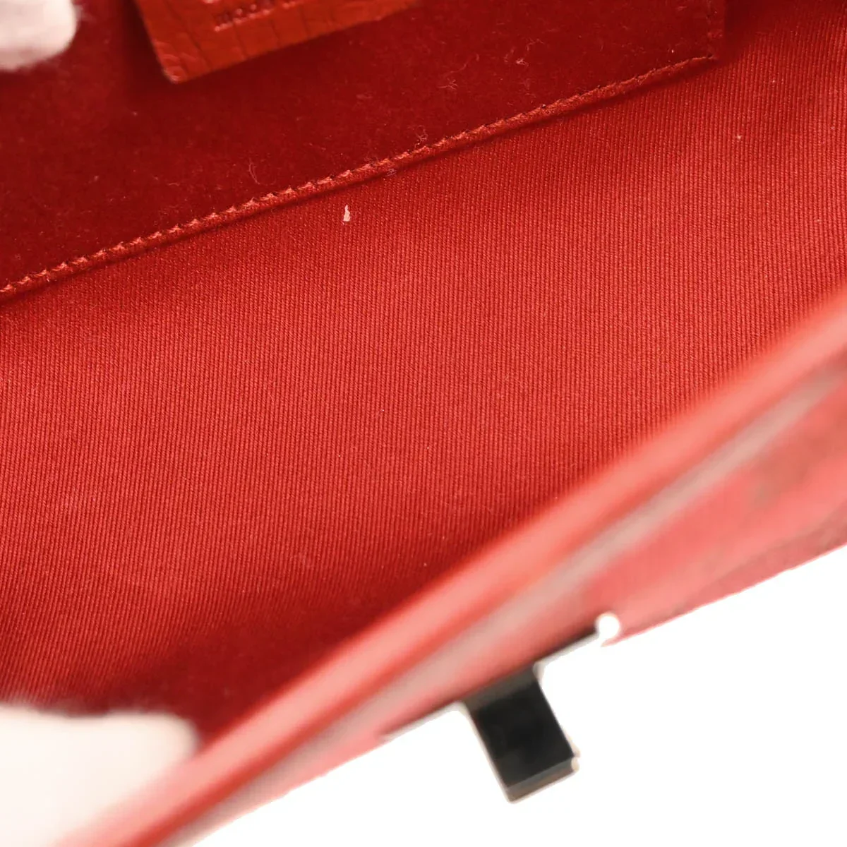 Gucci Red GG Bamboo Handbag - Image 7
