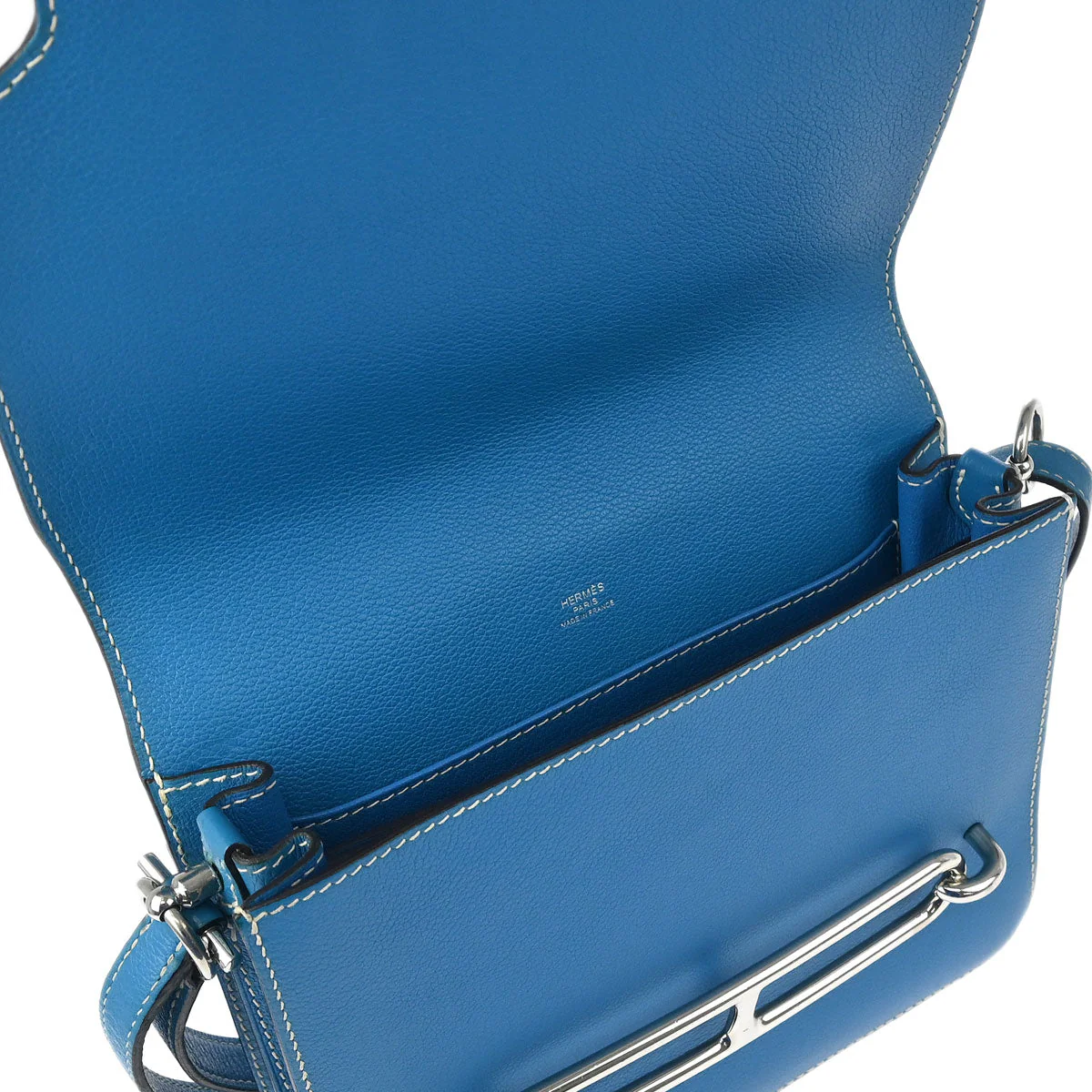 Hermes 2017 Blue Zanzibar Evercolor Roulis 23 Shoulder Bag - Image 7