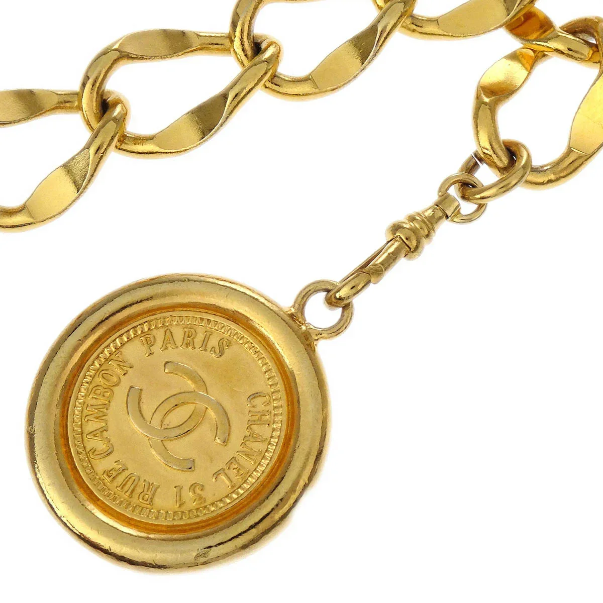 Chanel Chain Belt Medallion Gold Small Good - Image 3