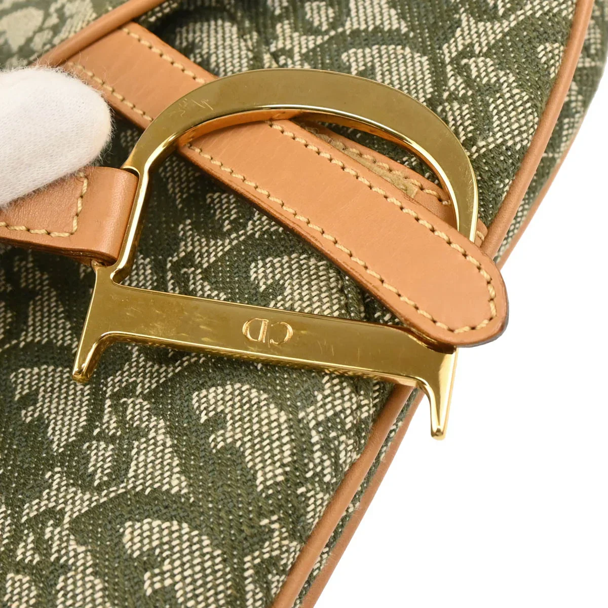 Christian Dior 2001 Green Trotter Saddle Handbag - Image 7