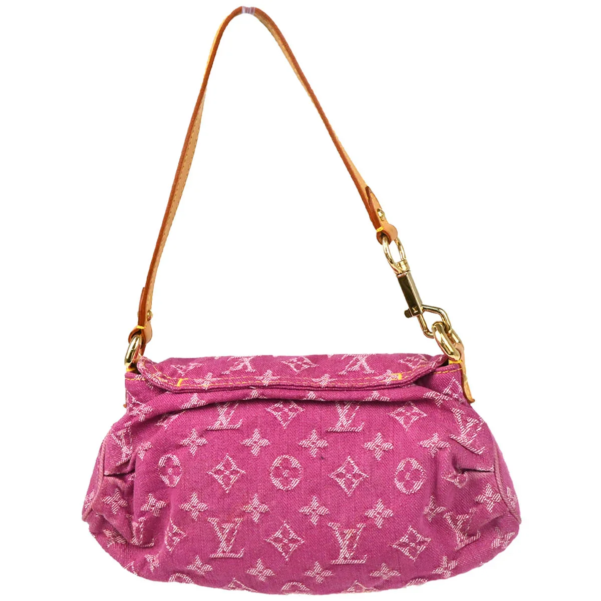 Louis Vuitton 2006 Pink Monogram Denim Mini Pleaty Handbag M95216 - Image 2